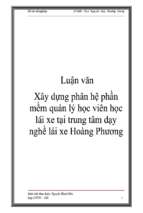 Luận văn xây dựng phân hệ phần mềm quản lý học viên học lái xe ở trung tâm dạy nghề lái xe hoàng phương   luận văn, đồ án, đề tài tốt nghiệp