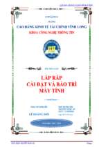 Tiểu luận lắp ráp cài đặt và bảo trì máy tính   luận văn, đồ án, đề tài tốt nghiệp