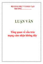 Luận văn tổng quan về cấu trúc mạng cảm nhận không dây   luận văn, đồ án, đề tài tốt nghiệp