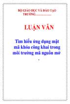 Luận văn tìm hiểu ứng dụng mật mã khóa công khai trong môi trường mã nguồn mở   luận văn, đồ án, đề tài tốt nghiệp