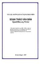 Tài liệu hướng dẫn sử dụng phần mềm soạn thảo văn bản openoffice org   luận văn, đồ án, đề tài tốt nghiệp