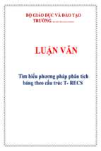 Luận văn tìm hiểu phương pháp phân tích bảng theo cấu trúc t  recs   luận văn, đồ án, đề tài tốt nghiệp