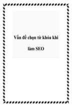 Vấn đề chọn từ khóa khi làm seo   luận văn, đồ án, đề tài tốt nghiệp