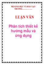 Luận văn phân tích thiết kế hướng mẫu và ứng dụng   luận văn, đồ án, đề tài tốt nghiệp