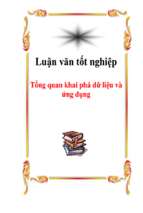 Luận văn tổng quan khai phá dữ liệu và ứng dụng   luận văn, đồ án, đề tài tốt nghiệp