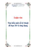 Luận văn tìm hiểu một số kỹ thuật đồ họa 3d và ứng dụng   luận văn, đồ án, đề tài tốt nghiệp