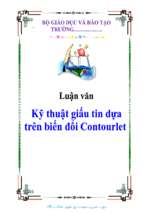 Luận văn kỹ thuật giấu tin dựa trên biến đổi contourlet   luận văn, đồ án, đề tài tốt nghiệp