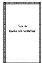 Luận văn quản lý sinh viên thực tập   luận văn, đồ án, đề tài tốt nghiệp