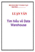 đồ án tìm hiểu về data warehouse   luận văn, đồ án, đề tài tốt nghiệp