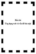 ứng dụng web và vấn đề bảo mật   luận văn, đồ án, đề tài tốt nghiệp