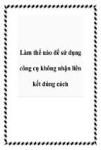 Làm thế nào để sử dụng công cụ không nhận liên kết đúng cách   luận văn, đồ án, đề tài tốt nghiệp