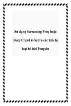 Sử dụng screaming frog hoặc deep crawl kiểm tra các link bị loại bỏ bởi penguin   luận văn, đồ án, đề tài tốt nghiệp