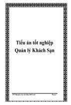 Tiểu án tốt nghiệp quản lý khách sạn   luận văn, đồ án, đề tài tốt nghiệp