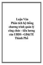 Luận văn phân tích hệ thống chương trình quản lý công chức   tiền lương của ubds – gđ và te thành phố   luận văn, đồ án, đề tài tốt nghiệp