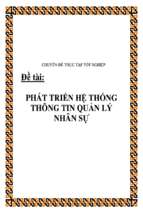 đồ án phát triển hệ thống thông tin quản lý nhân sự   luận văn, đồ án, đề tài tốt nghiệp