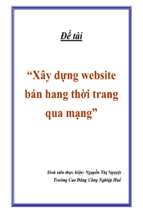 đề tài xây dựng website bán hang thời trang qua mạng   luận văn, đồ án, đề tài tốt nghiệp