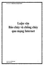 Luận văn báo cháy và chống cháy qua mạng internet   luận văn, đồ án, đề tài tốt nghiệp