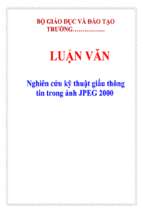 Luận văn nghiên cứu kỹ thuật giấu thông tin trong ảnh jpeg 2000   luận văn, đồ án, đề tài tốt nghiệp