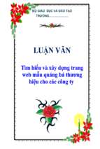 Luận văn tìm hiểu và xây dựng trang web mẫu quảng bá thương hiệu cho các công ty   luận văn, đồ án, đề tài tốt nghiệp