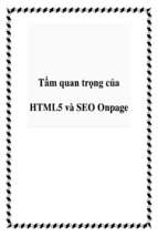 Tầm quan trọng của html5 và seo onpage   luận văn, đồ án, đề tài tốt nghiệp