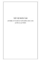 Trí tuệ nhân tạo giới thiệu về vấn đề suy diễn không chắc chắn và công cụ lập trình   luận văn, đồ án, đề tài tốt nghiệp