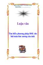 Luận văn tìm hiểu phương pháp dse cho bài toán tìm xương của ảnh   luận văn, đồ án, đề tài tốt nghiệp