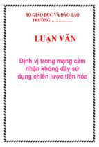 Luận văn định vị trong mạng cảm nhận không dây sử dụng chiến lược tiến hóa   luận văn, đồ án, đề tài tốt nghiệp