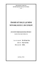 đồ án tìm hiểu kỹ thuật lập trình network service cho window   luận văn, đồ án, đề tài tốt nghiệp