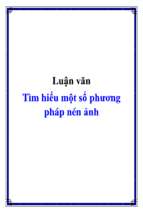 Luận văn tìm hiểu một số phương pháp nén ảnh   luận văn, đồ án, đề tài tốt nghiệp