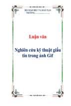 Luận văn nghiên cứu kỹ thuật giấu tin trong ảnh gif   luận văn, đồ án, đề tài tốt nghiệp