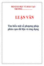 Luận văn tìm hiểu một số phƣơng pháp phân cụm dữ liệu và ứng dụng   luận văn, đồ án, đề tài tốt nghiệp