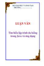 Luận văn tìm hiểu lập trình đa luồng trong java và ứng dụng   luận văn, đồ án, đề tài tốt nghiệp