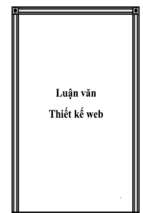 Luận văn thiết kế web   luận văn, đồ án, đề tài tốt nghiệp