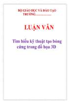 Luận văn tìm hiểu kỹ thuật tạo bóng cứng trong đồ họa 3d   luận văn, đồ án, đề tài tốt nghiệp