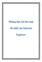 Những tiện ích bảo mật tốt nhất cho internet explorer   luận văn, đồ án, đề tài tốt nghiệp