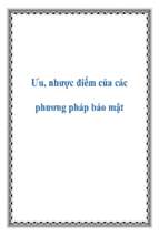 ưu, nhược điểm của các phương pháp bảo mật   luận văn, đồ án, đề tài tốt nghiệp