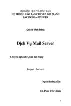 Quản trị mạng   dịch vụ mail server   luận văn, đồ án, đề tài tốt nghiệp