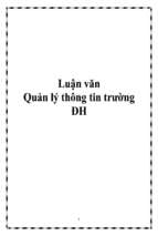 Luận văn quản lý thông tin trường đại học   luận văn, đồ án, đề tài tốt nghiệp