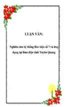 Luận văn nghiên cứu hệ thống báo hiệu số 7 và ứng dụng ở bưu điện tỉnh tuyên quang   luận văn, đồ án, đề tài tốt nghiệp