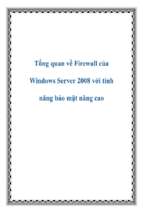 Tổng quan về firewall của windows server 2008 với tính năng bảo mật nâng cao   luận văn, đồ án, đề tài tốt nghiệp