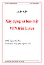 Luận văn xây dựng và bảo mật vpn trên linux   luận văn, đồ án, đề tài tốt nghiệp