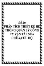 đồ án phân tích thiết kế hệ thống quản lý công ty vận tải, sửa chữa, cứu hộ   luận văn, đồ án, đề tài tốt nghiệp