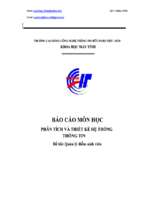 Phân tích và thiết kế hệ thống thông tin   quản lý điểm sinh viên   luận văn, đồ án, đề tài tốt nghiệp