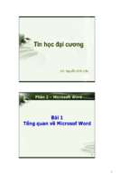 Tin học đại cương   phần 2 – microsoft word   bài 1_ tổng quan về microsof word   luận văn, đồ án, đề tài tốt nghiệp