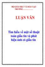 Luận văn tìm hiểu về một số thuật toán giấu tin và phát hiện ảnh có giấu tin   luận văn, đồ án, đề tài tốt nghiệp