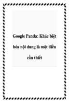 Google panda_ khác biệt hóa nội dung là một điều cần thiết   luận văn, đồ án, đề tài tốt nghiệp