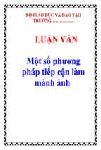 Một số phương pháp tiếp cận làm mảnh ảnh   luận văn, đồ án, đề tài tốt nghiệp