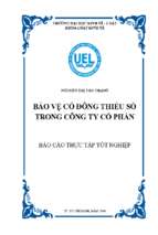 Hoàn thiện cơ chế bảo vệ cổ đông thiểu số trong công ty cổ phần