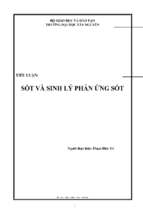 Sốt và sinh lý phản ứng sốt