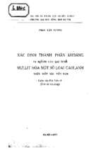 Xác định thành phần khoáng và nghiên cứu quá trình mullit hóa một số loại cao lanh